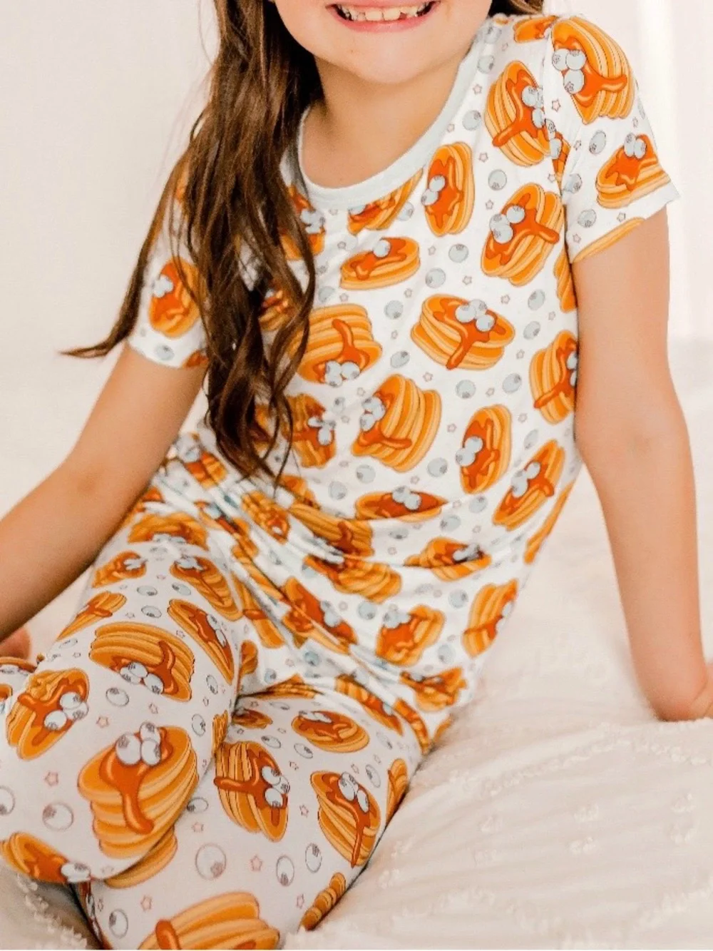 Cousins Bamboo Co. Blueberry Pancake Bamboo Zippy Pajama 3/6 month